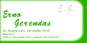 erno gerendas business card