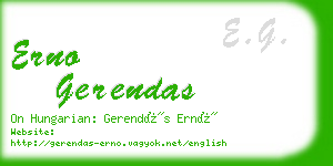 erno gerendas business card